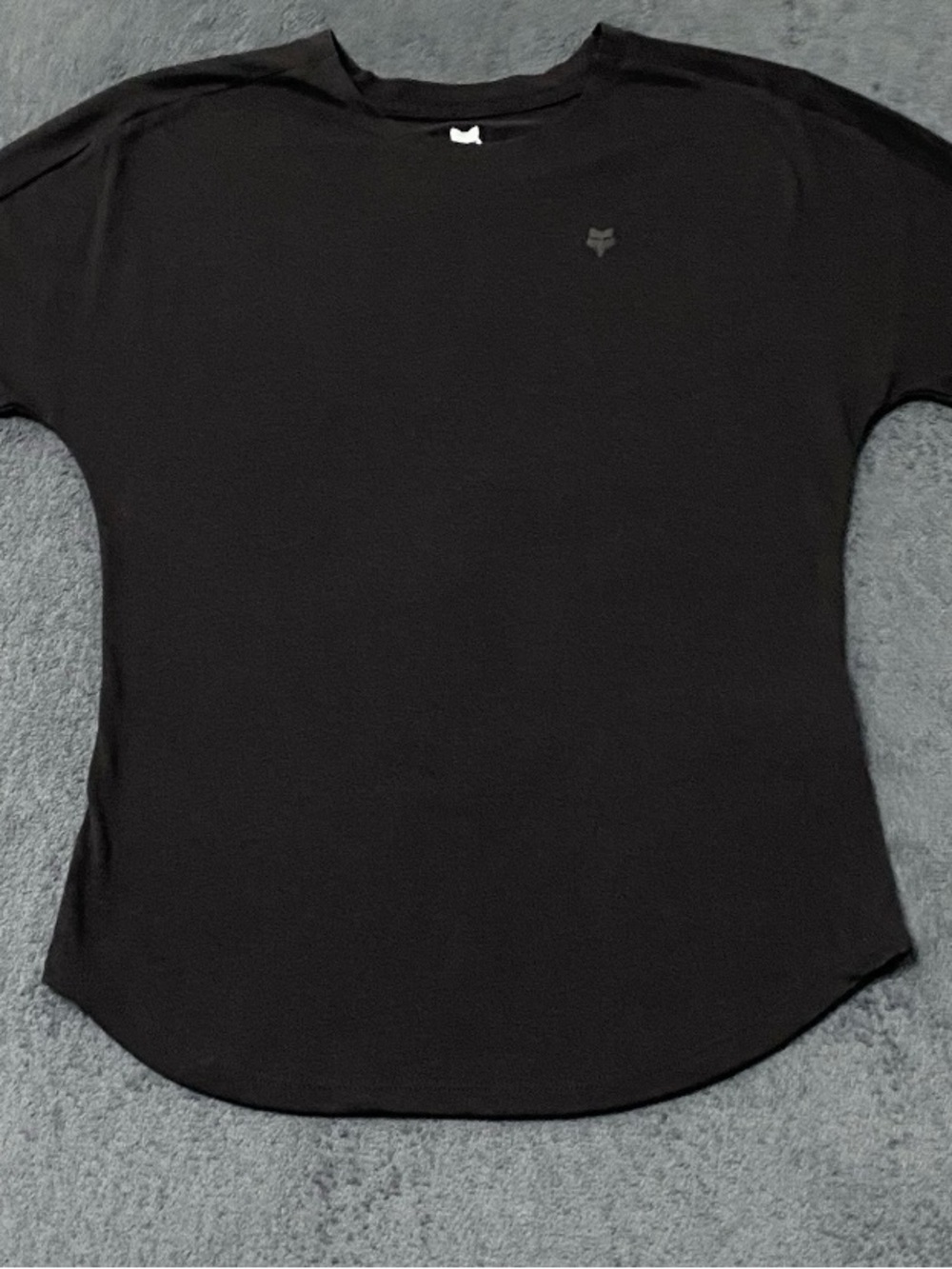 Fox Racing Shirt Womens XS Black Dolman Short Sleeve Crew Neck Round Hem Stretch